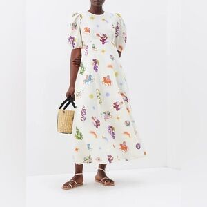 ISO Alemais Abstract Print Aether Dress US 4/AU 8